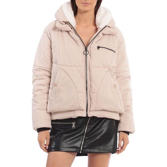 AVEC LES FILLES Womens Cold Weather Warm Puffer Jacket Size L - Picture 1 of 9